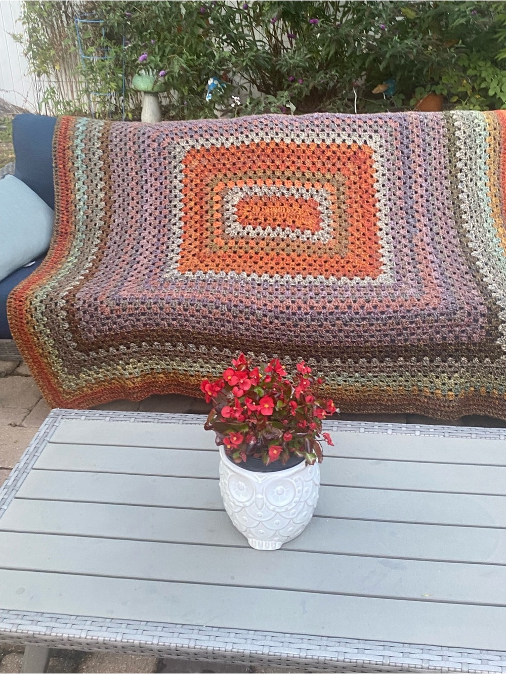 Handcrafted Crochet Rectangle 59”X63” AfghanJewel